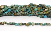 Turquoise Polished Nugget 6x8mm strand 55 beads-beads incl pearls-Beadthemup