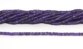 Amethyst Polished Rondel 4x2mm strand 195 beads-beads incl pearls-Beadthemup
