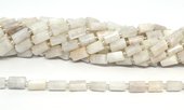 Moonstone Faceted Tube 8x11mm strand 30 beads-beads incl pearls-Beadthemup
