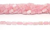 Madagascar Rose Quartz Faceted Tube 8x11mm strand 30 beads-beads incl pearls-Beadthemup