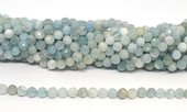 Aquamarine Faceted round 6mm strand 60 beads-beads incl pearls-Beadthemup