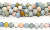 Beryl Polished Round 14mm strand 28 beads-beads incl pearls-Beadthemup