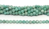 Amazonite Mozambque Faceted round 8mm strand 49 beads-beads incl pearls-Beadthemup