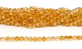 Citrine A Polished 6mm Round strand 60 beads-beads incl pearls-Beadthemup