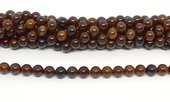 Hessonite Garnet Polished 8mm round strand 47 beads-beads incl pearls-Beadthemup