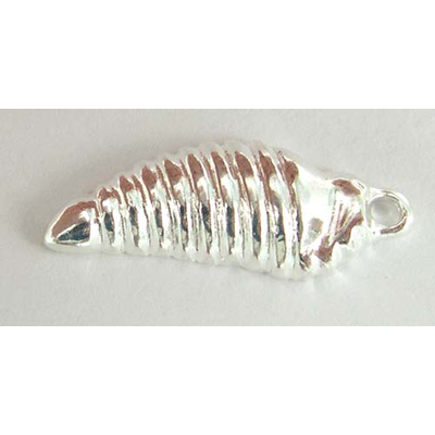 Sterling Silver Pendant Sea Shell 18mm 2 pack