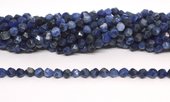 Sodalite Faceted star cut 6mm strand 60 beads-beads incl pearls-Beadthemup