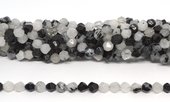 Rutile Faceted star cut 6mm strand 60 beads-beads incl pearls-Beadthemup