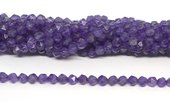 Amethyst Faceted star cut 6mm strand 58 beads-beads incl pearls-Beadthemup