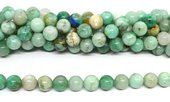 Green Azurite Polished 10mm round strand 37 beads-beads incl pearls-Beadthemup