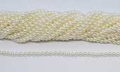 Shell Based Pearl 4mm round strand 96 beads-beads incl pearls-Beadthemup
