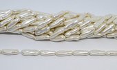 Shell Based Pearl 19x6mm Stick strand 22 beads-beads incl pearls-Beadthemup