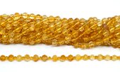 Citrine Faceted Rondel 4x6mm strand 52 beads-beads incl pearls-Beadthemup