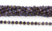 Lepidolite Faceted Rondel 4x6mm strand 52 beads-beads incl pearls-Beadthemup
