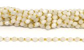 Moonstone Faceted Diamond cut Rice strand 38 beads-beads incl pearls-Beadthemup