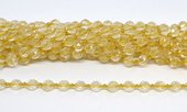 Citrine Faceted Diamond cut Rice strand 37 beads-beads incl pearls-Beadthemup