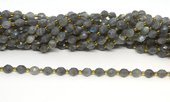 Labradorite Faceted Diamond cut Rice strand 38 beads-beads incl pearls-Beadthemup