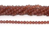 Strawberry quartz Polished Round 8mm strand 52 beads-beads incl pearls-Beadthemup