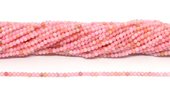 Peruvian Pink Opal 2mm polished round strand 205 beads-beads incl pearls-Beadthemup