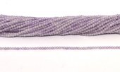 Lavender Amethyst 2mm polished round strand 180 beads-beads incl pearls-Beadthemup
