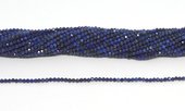 Lapis Lazuli 2mm Faceted round strand 220 beads-beads incl pearls-Beadthemup