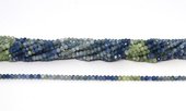 Kyanite Faceted Diamond Cut Rondel 3x4mm strand 115 beads-beads incl pearls-Beadthemup