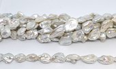 Freshwater Pearl Keshi 18x15mm strand 20 beads-beads incl pearls-Beadthemup