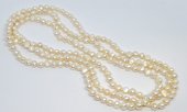 Freshwater Pearl necklace 9mm Potato 160cm-beads incl pearls-Beadthemup