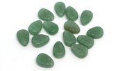 Green Adventurine Carved Leaf 14x10mm EACH BEAD-beads incl pearls-Beadthemup