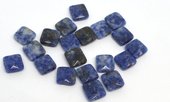 Sodalite Faceted flat square 10mm EACH BEAD-beads incl pearls-Beadthemup