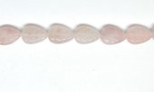 Rose Quartz Carved Leaf 14x10mm Strand 15 beads-beads incl pearls-Beadthemup
