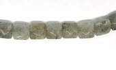 Labradorite Faceted flat square 10mm strand 20 beads-beads incl pearls-Beadthemup