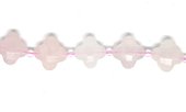 Rose Quartz Faceted Flower 14mm strand 24 beads-beads incl pearls-Beadthemup