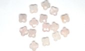 Rose Quartz Faceted Flower 14mm EACH BEAD-beads incl pearls-Beadthemup