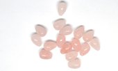 Rose Quartz Polished Teardrop 15x10mm PAIR-beads incl pearls-Beadthemup