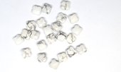 Howlite Faceted Flower 10mm EACH BEAD-beads incl pearls-Beadthemup