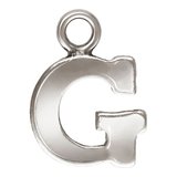 Sterling Silver letter "G" 0.5mm thick 5.9mm x 5.7mm-findings-Beadthemup