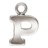 Sterling Silver letter "P" 0.5mm thick 5.3mm x 5.6mm-findings-Beadthemup