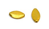 Vermeil Flat Olive 18x10mm pair-findings-Beadthemup