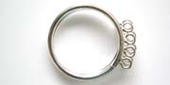 Sterling Silver Ring 9 loops size "P"-findings-Beadthemup