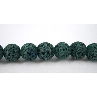 Lava Dyed Round 8mm Teal Dark beads per strand 52Beads