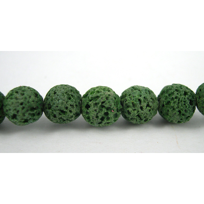 Lava Dyed Round 8mm Green beads per strand 52Beads