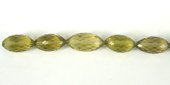 Lemon Quartz 13x26mm Faceted Olive bead-gemstone beads-Beadthemup
