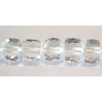 Clear Quartz 5mm Faceted Cube beads per strand 50