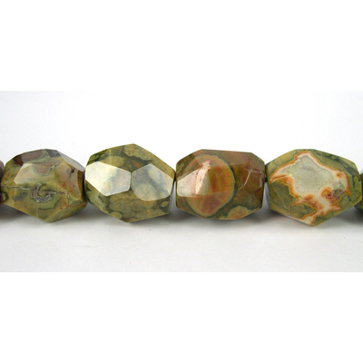 Ryolite Nugget Faceted 20x18mm beads per strand 18Beads
