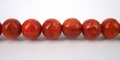 Coral Sponge Round 8mm beads per strand 53 Beads-beads incl pearls-Beadthemup