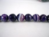 Agate vein Dyed round Faceted 12mm Purple/34-beads incl pearls-Beadthemup