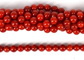 Coral Red 8mm A Grade Round strand 48 beads-beads incl pearls-Beadthemup