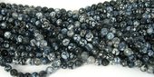 Fire Agate Black/White 6mm beads per strand  64 Beads-beads incl pearls-Beadthemup