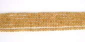 Citrine 3.5mm Faceted Round beads per strand 129-beads incl pearls-Beadthemup
